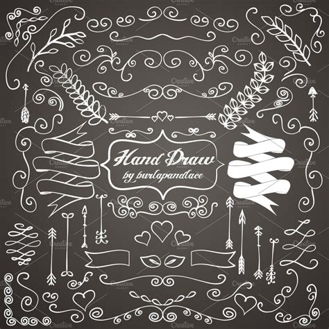 This guide shows you how to draw with chalk watch this and other related films here: Chalkboard hand draw ornaments ~ Illustrations ~ Creative ...