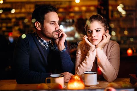 Sad Couple Having Conflict And Relationship Problems Stock Image