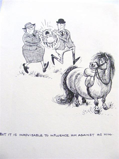 Horse Children Pony Thelwell Original Vintage Art Cartoon Print Riding
