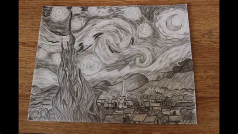 It is a magnificent piece of art. starry night drawing - YouTube