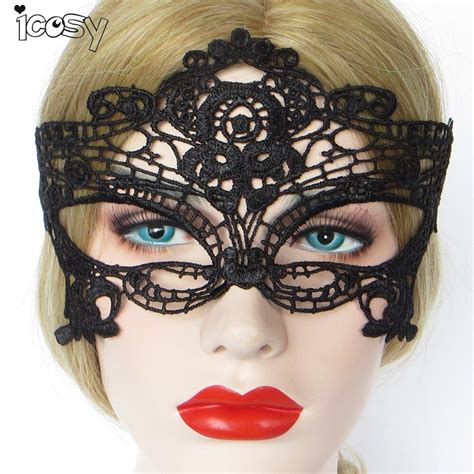 Black Sexy Lady Lace Masks Hollow Masquerade Fancy Party Carnival