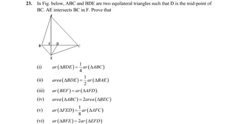 In Fig ABC And BDE Are Two Equilateral Triangles Such That D Is The