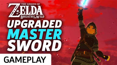 zelda breath of the wild upgraded master sword at max power gameplay youtube