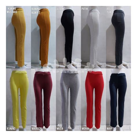 Jual Celana Senamcelana Senam Polos Panjang Bahan Tc Spandek Premium Shopee Indonesia