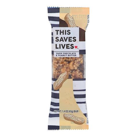 This Bar Saves Lives Bar Peanut Butter Dark Chocolate Case Of 12 1 4 Oz Oriental Trading