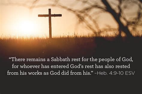 “there Remains A Sabbath Rest For The People Of God For Whoever Has