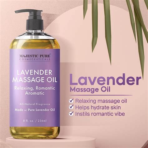 Majestic Pure Lavender Massage Oil Help Relieve Stress And Promote