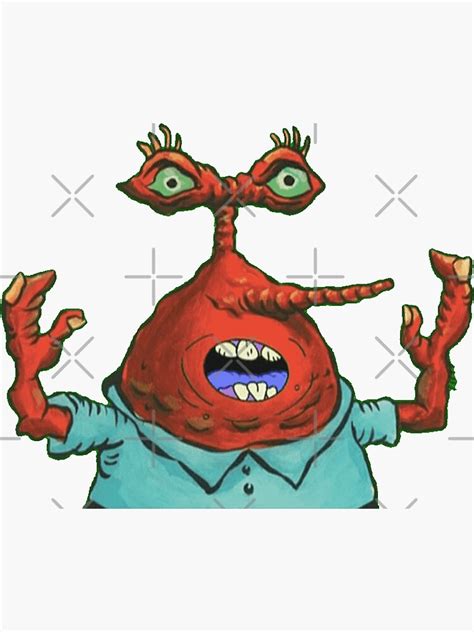 Mr Krab Creepy Dank Sticker For Sale By Geempah Redbubble