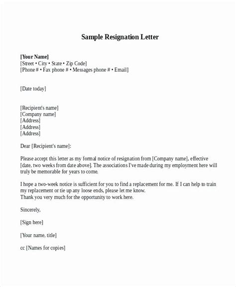 Subject Line For Resignation Letter Unique Best Weeks Notice Sample Simple Resignation Letter