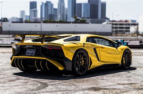 Lamborghini Aventador Sv Yellow Brixton Forged Wr3 Ultrasport Wheel