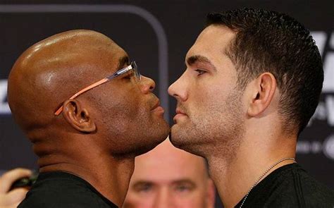 Get A Room Ufcs Chris Weidman And Anderson Silva Get Close During The