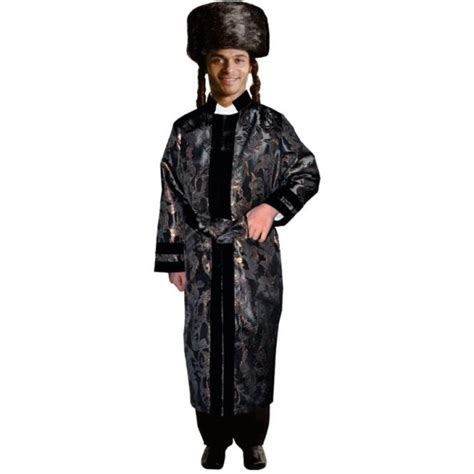 Dress Up America 713 L Adult Black Rabbi Coat Large Waist 112 122