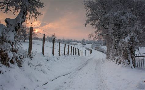 Winter Fence Wallpapers Wallpaper Cave