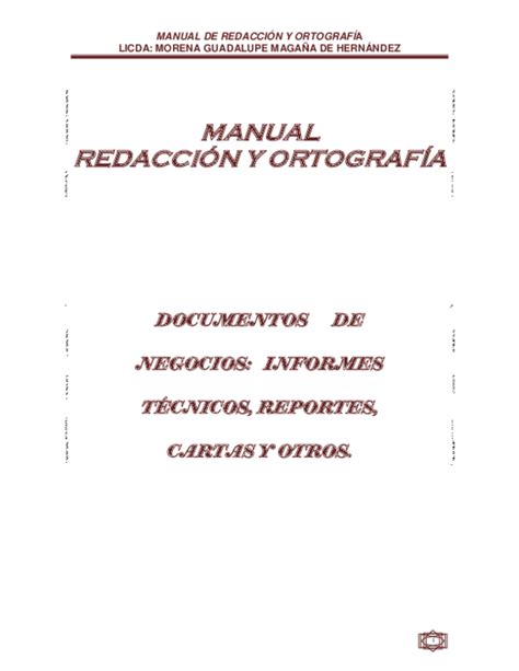 Pdf Manual De RedacciÓn Y OrtografÍa Licda Morena Guadalupe MagaÑa