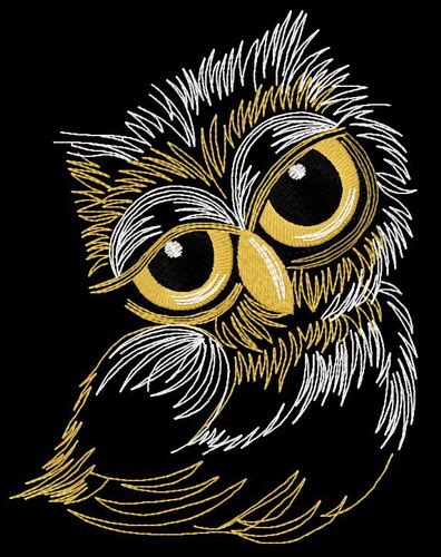 Download Sleepy owl 2 embroidery design