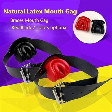 Top Latex Open Mouth Gag Ball Bdsm Bondage Harness Fetish Wear Sex Slave Sexy Games Erotic Toys