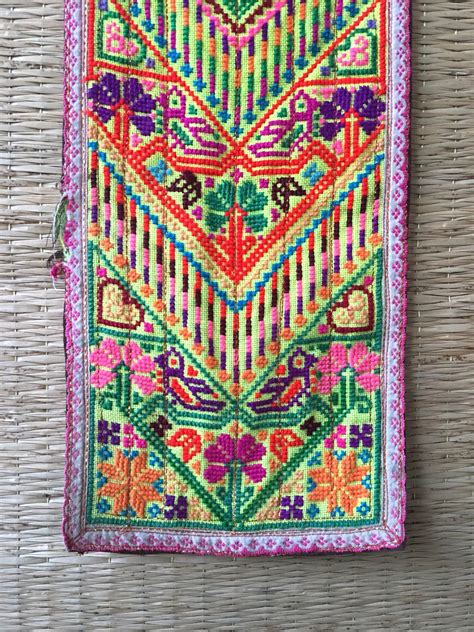 Vintage Hmong Fabric hill tribe Hand Embroidered Tribal | Etsy | Tribal ...