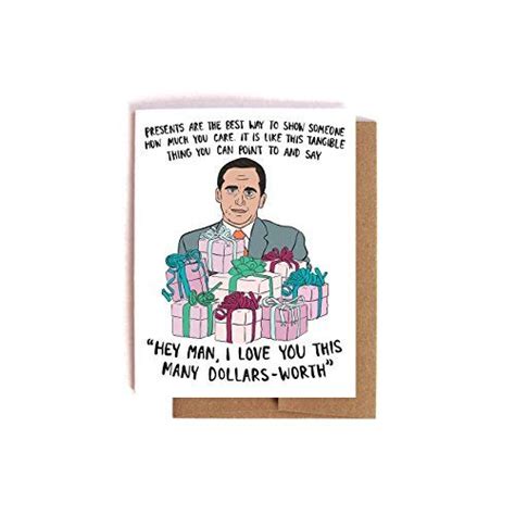 Michael Scott The Office Birthday Card The Office Happy
