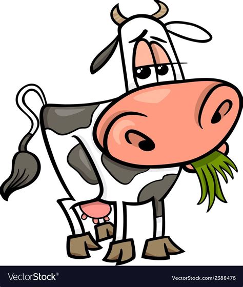 Cow Farm Animal Cartoon Vector Image On Vectorstock Farm Cartoon