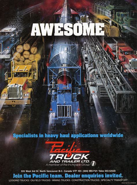 Transpress Nz Pacific Truck And Trailer Canada Brochure Cover 1980s