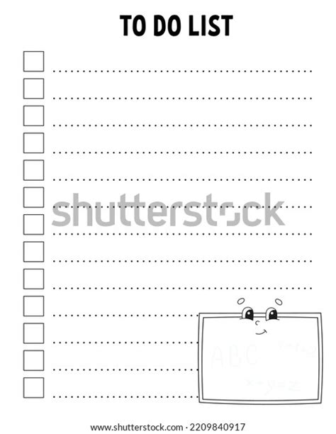 Do List Printable Template Lined Sheet Stock Vector Royalty Free Shutterstock