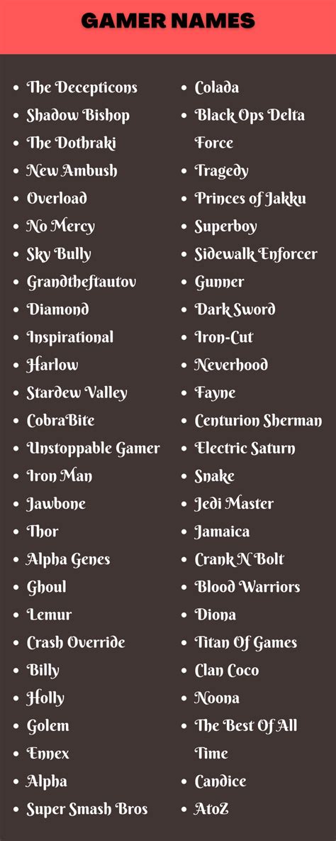 400 Cool Gamer Names Ideas And Suggestions Lifeyet