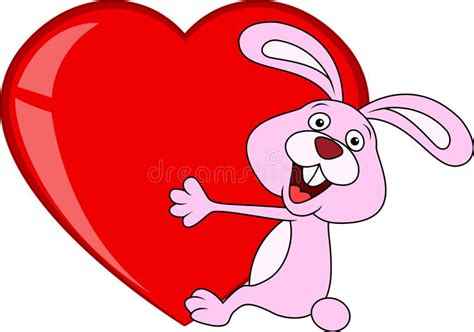 Rabbit Cartoon With Love Heart Stock Vector Illustration Of Image