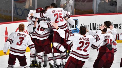 Umass Captures First Hockey East Tournament Title With 1 0 Win Over