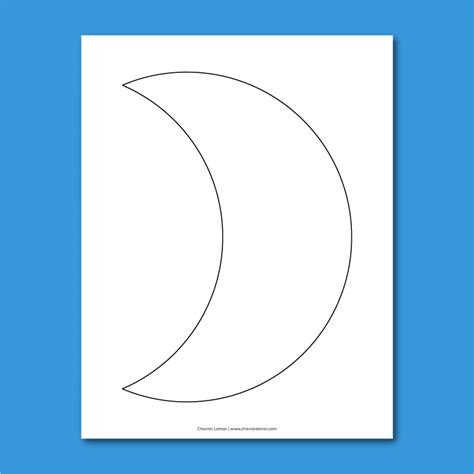 Printable Crescent Moon Templates In Different Sizes Chevron Lemon