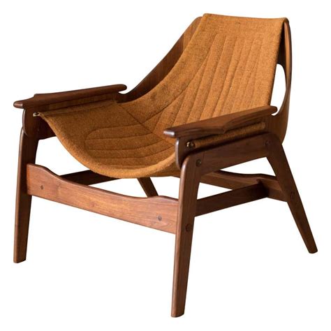 Mid Century Modern Walnut Open Arm Lounge Chair At 1stdibs