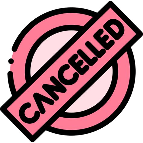 Cancelled Detailed Rounded Lineal Color Icon