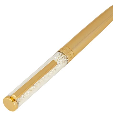 Swarovski Crystalline Ballpoint Pen 18k Yellow Gold Plated Swarovski