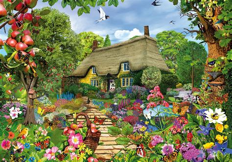 Floral Frenzy Cottage Art English Cottage Garden English Cottage