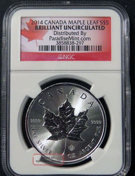2014 1 Oz Silver Canadian Maple Leaf Ms 68 Ngc Early Releases