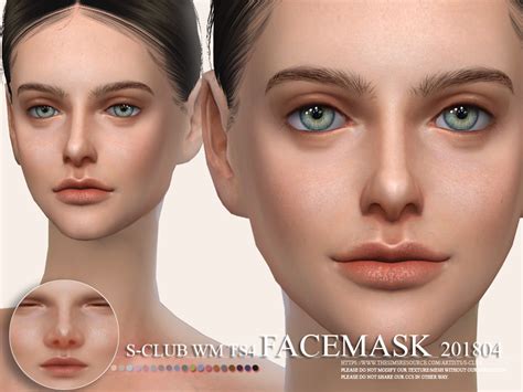 Facemask 201805 By S Club For The Sims 4 Sims The Sims 4 Skin Sims Vrogue