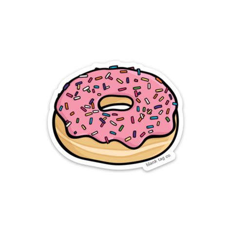 The Sprinkled Donut Sticker Food Stickers Bubble Stickers Tumblr Stickers