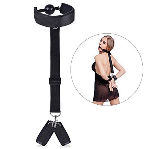 Restraints For Sexutimi Ball Gag With Leather Handcuffs Sm Kit Adult