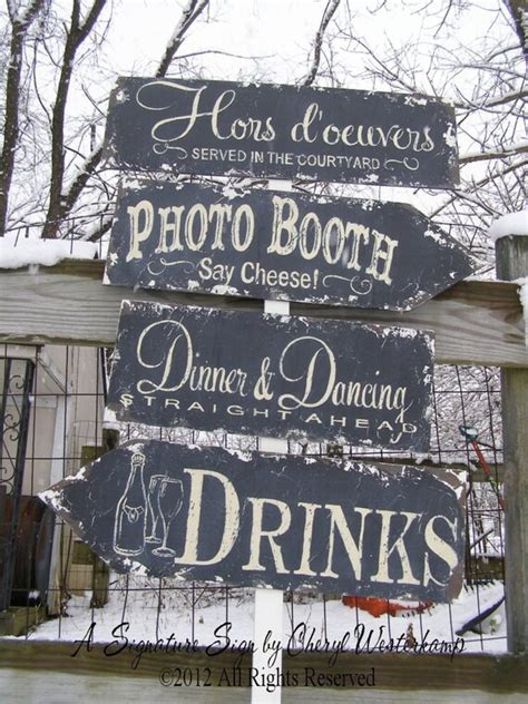Wedding Signs Package Vintage Signs Shabby Chic Wedding