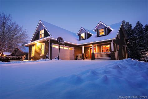 House In Winter With Fresh Snowfall
