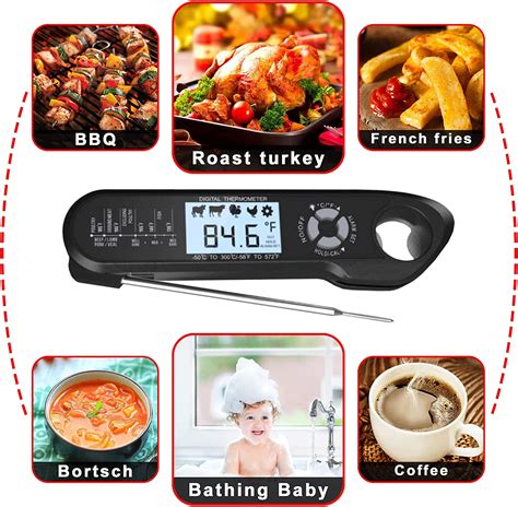 Review Digital Meat Thermometer For Cooking Oven Probe Turkey Food