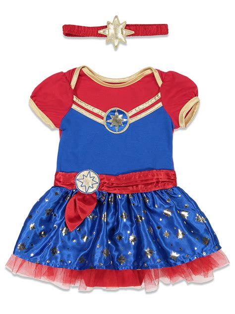 See more ideas about captain marvel, captain marvel costume, marvel. Captain Marvel Girls Short Sleeve Costume Dress & Headband ...