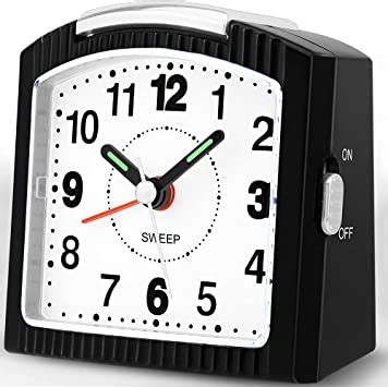 Neucox Alarm Clocks Bedside Bedroom Clock Non Ticking Silent Analogue