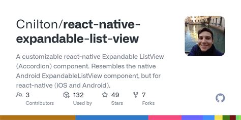 Github Cnilton React Native Expandable List View A Customizable React Native Expandable