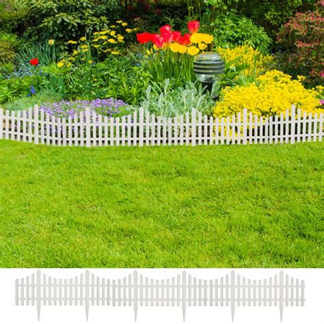 24pcs Plastic Border Fence Yard Lawn Garden Edging Plant Flower Bed