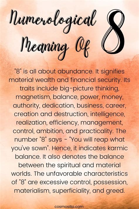 Numerological Meaning Of The Number 8 Numerology Life Path