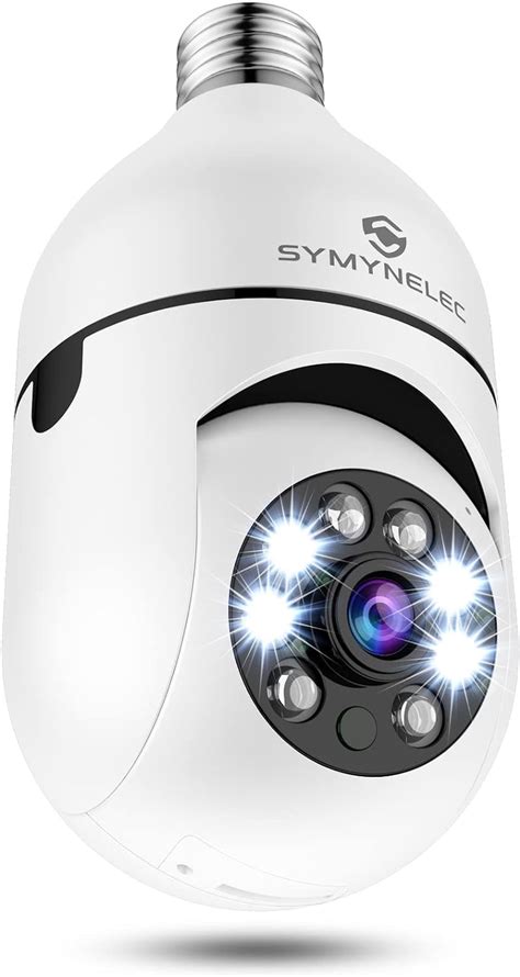 Light Bulb Security Camera Symynelec 360 Degree Pantilt Panoramic Ip