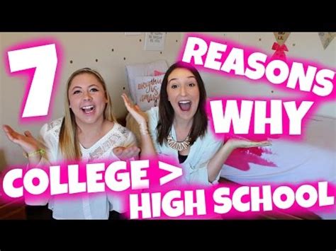 Reasons Why College Is Better Than High School Youtube