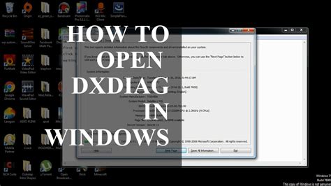 How To Open Dxdiag In Windows Or Laptop Youtube