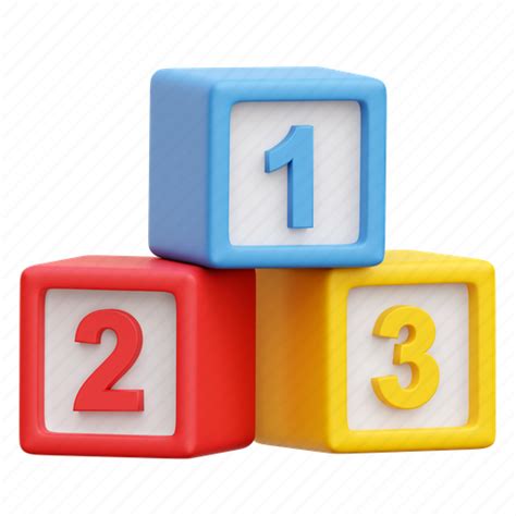 Number Blocks Cube Block Education School 3d Illustration