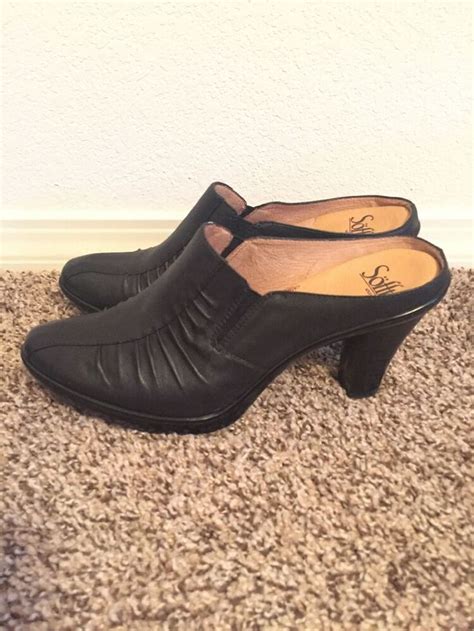 Discover the latest collection of fashion designers on entourage and find perfect brands! New Sofft Womens Black Leather Open Heels Pumps Mules ...